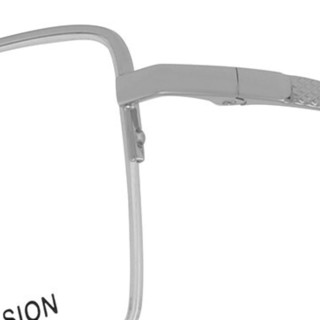 Coastal Vision 镜宴&essilor 依视路 CVF4017 银色钛金属眼镜框+钻晶A4系列 1.60折射率 非球面镜片