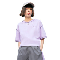 LED'IN 乐町 X 蜡笔小新 女士圆领短袖T恤 CWDAB170264 紫色 L