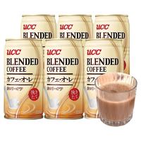 UCC 悠诗诗 单品焙煎牛奶咖啡饮料 185g*6罐