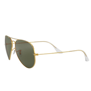 Ray-Ban 雷朋 Aviator飞行员系列 男女款太阳镜 0RB3025 001 金框绿片 62mm