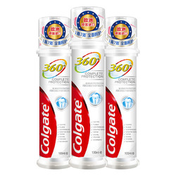 Colgate 高露洁 按压式泵式牙膏 100ml*3