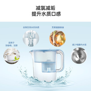 LAICA 莱卡净水壶过滤壶家用厨房自来水滤水壶净水器 蓝色(一壶一芯)