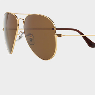 Ray-Ban 雷朋 Aviator飞行员系列 男女款太阳镜 0RB3025 001/57 金框茶片 58mm