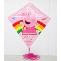 哈哈球 小猪佩奇风筝儿童玩具亲子户外运动小号佩奇粉色送30米风筝线
