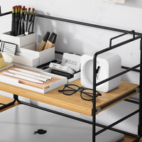 赛杉 简易桌面置物架 黄梨木色 单层款