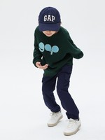 Gap 盖璞 男童|碳素软磨系列 徽标LOGO法式圈织软卫衣