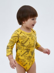 Gap 盖璞 婴儿|布莱纳系列 新生之选 印花长袖连体衣