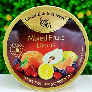 Cavendish & Harvey 嘉云 德国进口嘉云水果味硬质糖果零食CavendishHarvey Fruit Drops200g 黑莓梨味Pear&Blackberry Drops