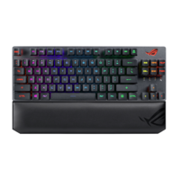 ROG 玩家国度 游侠RX TKL PBT版 87键 2.4G蓝牙 多模无线机械键盘 黑色 游侠RX TKL红轴 RGB