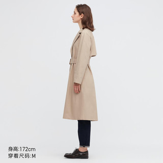 优衣库 女装 风衣 (春季上新 大衣 外套 中长款) 445137 UNIQLO