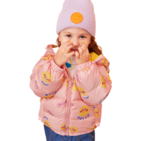 MQD 马骑顿 SCA21431301 儿童羽绒服 粉红花版 90cm