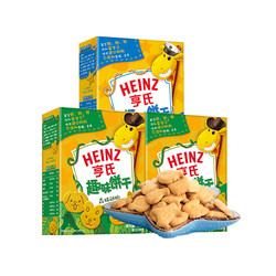 Heinz 亨氏 儿童磨牙棒卡通饼干 海洋+森林动物80g*3盒
