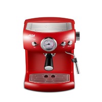 ACA 北美电器 意式咖啡机15帕泵高压半自动花式奶泡家用商用E15D
