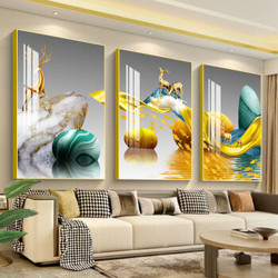 富贵人 现代简约客厅装饰画 35*50 铝合金-金框