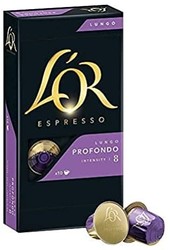 L'OR LOR 咖啡胶囊 Lungo Profondo，10 个 Nespresso 兼容胶囊，1 x 10