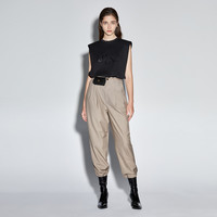 ochirly 欧时力 黑标系列 女士高腰休闲裤 1RH3066810590