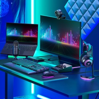Razer\/雷蛇 调音台RGB幻彩调音控制器 4通道混音控制器