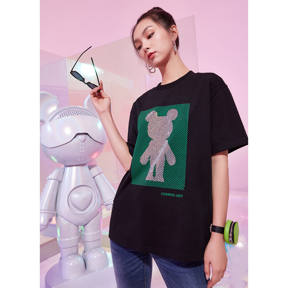 Five Plus 5+ 星际熊合作款 女子T恤 2NE2020140090