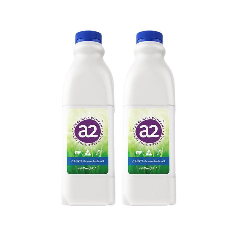 a2 艾尔 全脂鲜牛奶 1L*2瓶