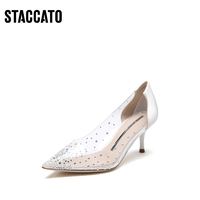 STACCATO 思加图 春季新款尖头仙女鞋气质女婚鞋公主鞋细高跟鞋9NW09AQ1E