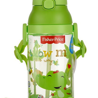 Fisher-Price 费雪 儿童吸管杯 背带款 500ml 绿色