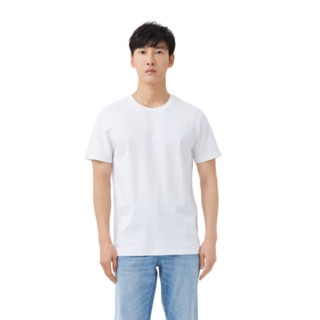 京东京造 男士圆领短袖T恤 100020236036 白色 M