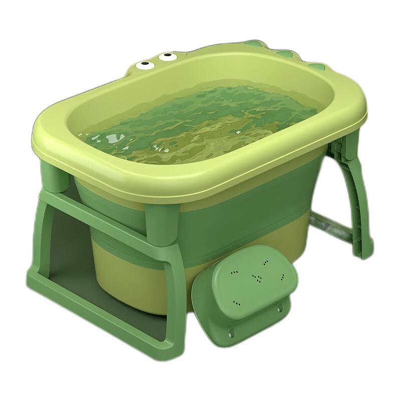 酷儿熊 儿童鳄鱼折叠浴盆+浴凳+礼包