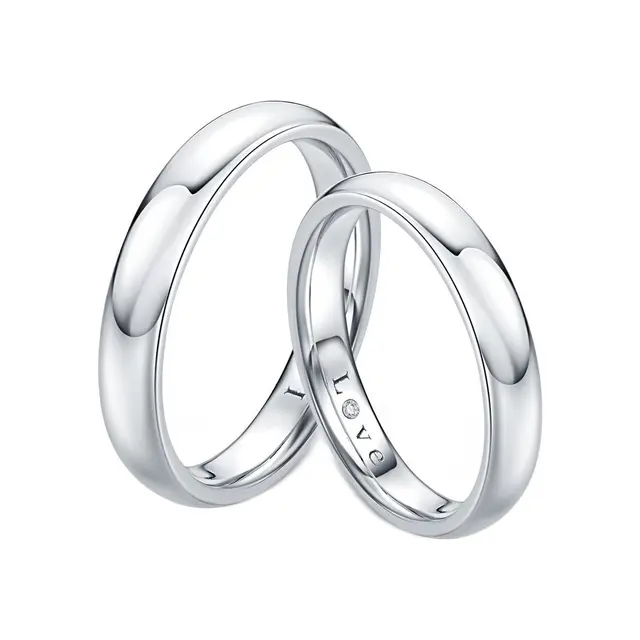 SEAZA 喜钻 H9242 中性简约18K白金钻石戒指