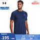 安德玛 官方UA Seamless Fade男子训练运动柔软短袖T恤1361133 深蓝色404 XXL