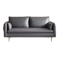 佳佰 jp5 实木科技布沙发 双人位 复古灰