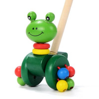 稚气熊 卡通动物手推车 绿色青蛙