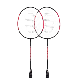 dhs 红双喜 红冠系列 108 羽毛球拍 双红色 双拍