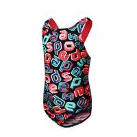SPEEDO 速比涛 Eco环保系列 812377G810 女童连体泳衣 黑色/红色 130/65cm
