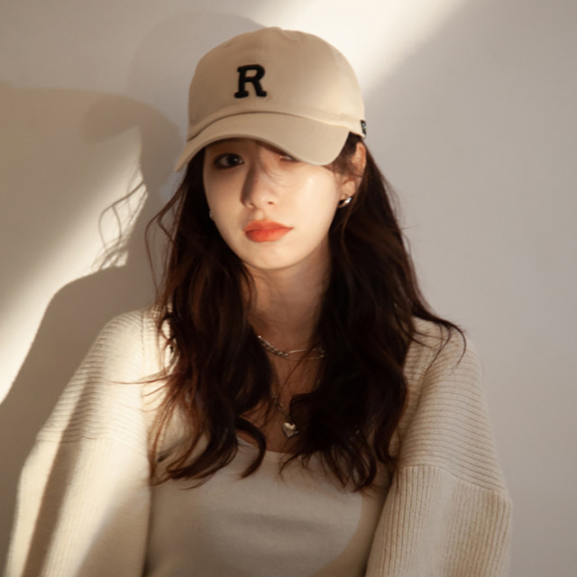 MGS 曼古银 2022新款帽子学生棒球帽鸭舌帽防晒遮阳帽子女  米色