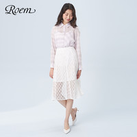 Roem 衣恋旗下夏新中长裙淑女百褶裙子纱裙半身短裙RCWH92305MRCWH92305M