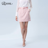 Roem 衣恋旗下夏束腰修身半身裙淑女纯色短裙子RCWH92306MRCWH92306M