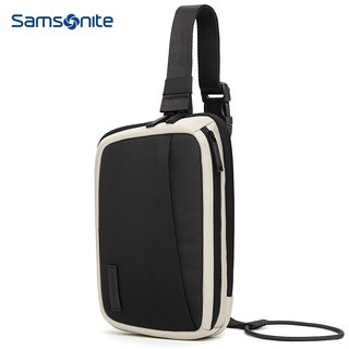 Samsonite 新秀丽 单肩包胸包腰包斜挎包手机套男包女包 HE6*45001 象牙白