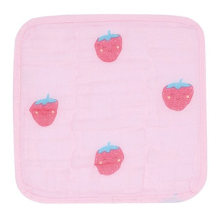 Purcotton 全棉时代 PAP203015N106 婴儿水洗纱布手帕 4条装 赛斯菠萝+萨拉草莓