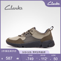Clarks 其乐 男鞋潮流三瓣底运动鞋男舒适透气复古跑步鞋小白鞋男