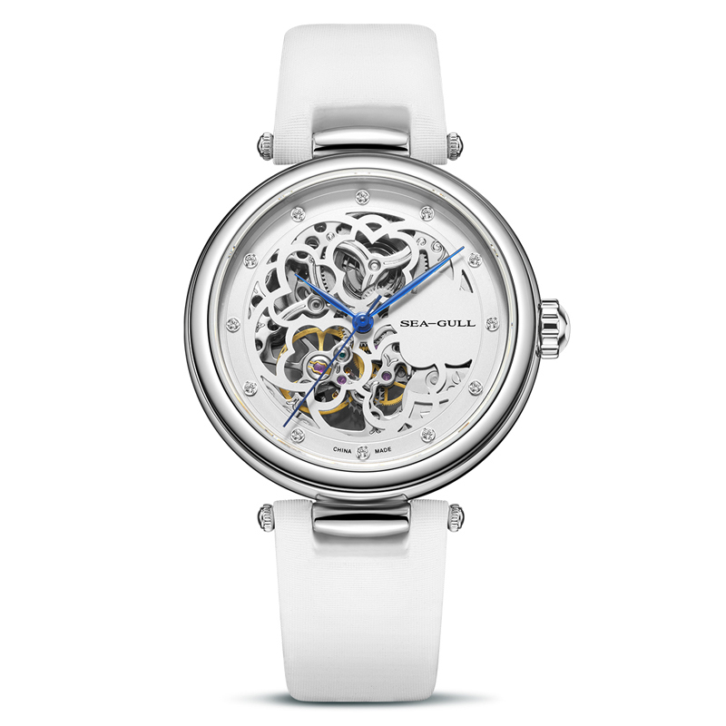 SEA-GULL 海鸥 38毫米自动上链腕表 813.15.6102L 白色表带款