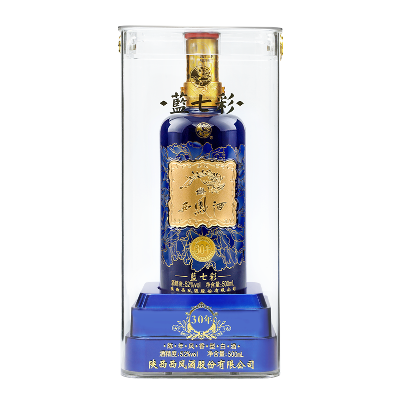 西凤酒 蓝七彩30年 52%vol 凤香型白酒 500ml 单瓶装