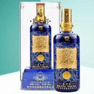 古酒 中国酒　96年「西鳳酒華人酒」30年分酒 七色西鳳 藍西鳳 30年