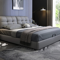 一米色彩 YMSC-LP666 轻奢双人软包大床 1.5米 框架床