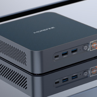 MOREFINE 摩方 S500+ 五代锐龙版 游戏迷你台式机 黑色（锐龙R9-5900HX、核芯显卡、32GB、1TB SSD、风冷)