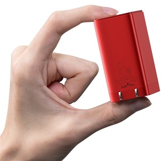 BASEUS 倍思 CCGAN65C3 氮化镓充电器 USB-A/双Type-C65W +双Type-C 100W 数据线 1m 红色