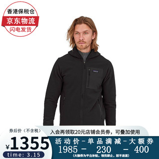 Patagonia 巴塔哥尼亚 R2 TechFace Hoody 男士保暖舒适运动抓绒衣83730 BLK-黑色 L