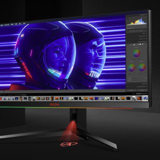 AOC 冠捷 AG344UXM 34英寸 IPS FreeSync 显示器 (3440×1440、170Hz、100%sRGB、HDR1000、Type- C 90W)