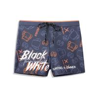 YOUYOU 佑游 男子平角泳裤 橘色/印花 L