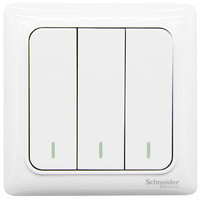 Schneider Electric 施耐德电气 Brillyn睿意系列 A3E33_1A 三开单控开关 白色