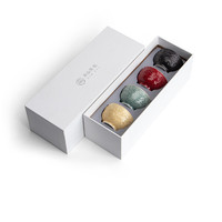 南山先生 祥云主人杯 80ml*4 鹅黄色+青灰釉+胭脂红+铁锈釉